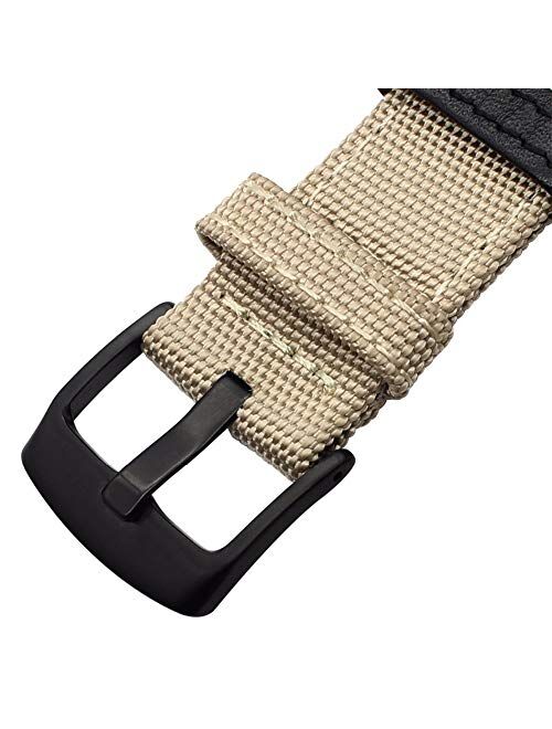 Premium Nylon Canvas Fabric Replacement Watch Bands Canvas Watch Band Military Army Men Women Black