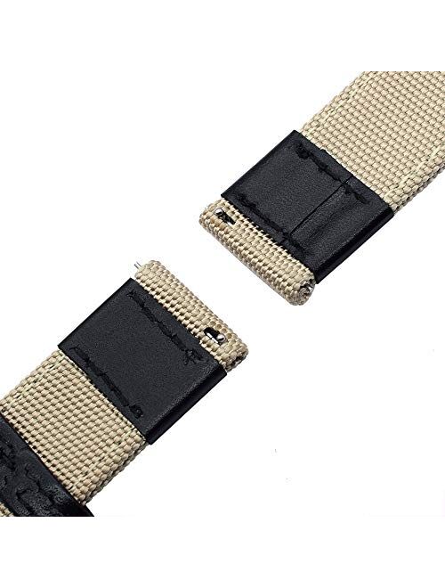 Premium Nylon Canvas Fabric Replacement Watch Bands Canvas Watch Band Military Army Men Women Black