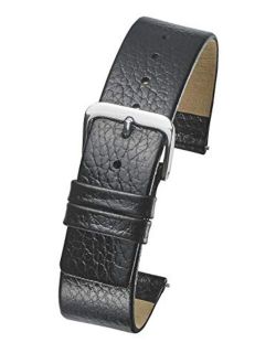 ALPINE Genuine leather watch band - Smooth flat leather watch strap 12mm, 14mm, 16mm, 18mm, 20mm - black, tan, burgundy, pink, blue, green, purple, yellow