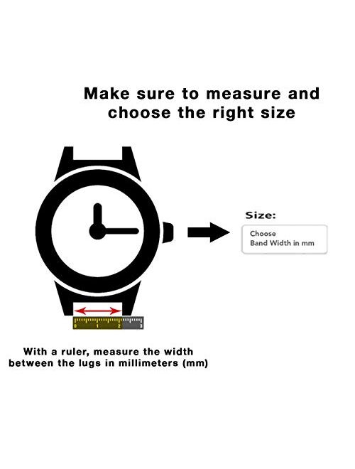 Bandini Stainless Steel Mesh Watch Band, Fine, Thin, Metal Mesh Watch Strap, Adjustable Length - Silver, Gold, Black and Rose Gold Tone - 8mm, 10mm, 12mm, 14mm, 16mm, 18m