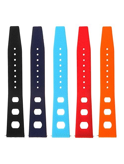 StrapsCo Silicone Rubber Vintage Rally Quick Release Watch Band Strap - Choose Your Color - 18mm 19mm 20mm 21mm 22mm