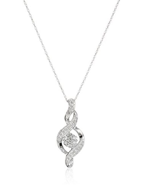 10k Diamond Pendant Necklace, 18"