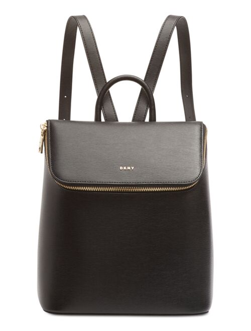 DKNY Bryant Leather Top Zip Backpack