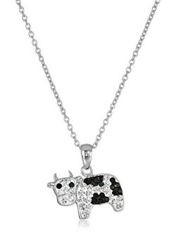 Silver Plated Crystal Critter Pendant Necklace, 18"
