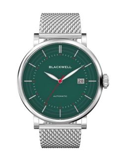 Green Dial with Silver Tone Steel and Silver Tone Steel Mesh Watch 44 mm