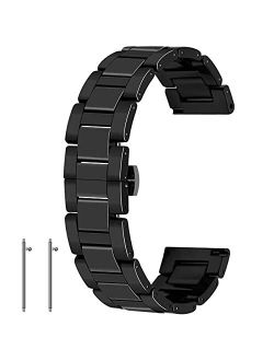 Kai Tian Ceramic Watch Band Quick Release 20mm 22mm Watch Strap Deployment Clasp Watch Bracelet for Women Men Black White