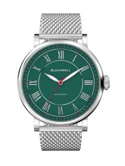 Green Dial with Silver Tone Steel and Silver Tone Steel Mesh Watch 44 mm