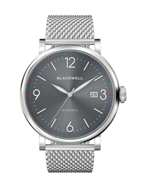 Blackwell Sunray Gray Dial with Silver Tone Steel and Silver Tone Steel Mesh Watch 44 mm