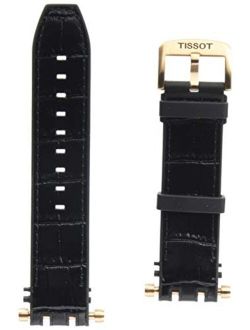 Black Rubber and Leather Strap, Rosa Pvd Buckle