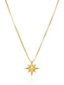 Replenishment 19 Women's Wonder Woman Small Motif Necklace, Star, 14Kt Gold Plated