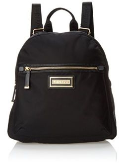 Belfast Nylon Key Item Backpack, Black/Gold