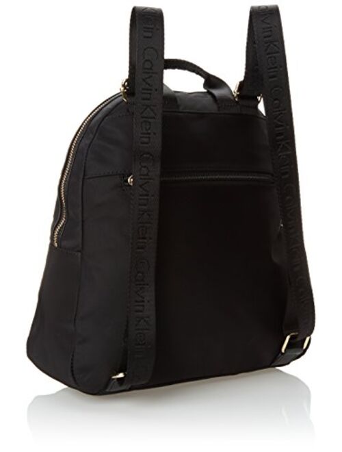 Calvin Klein Belfast Nylon Key Item Backpack, Black/Gold
