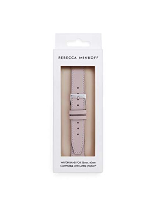 Rebecca Minkoff Leather Calfskin Blush Watch Strap, 20 (Model: 2250115)