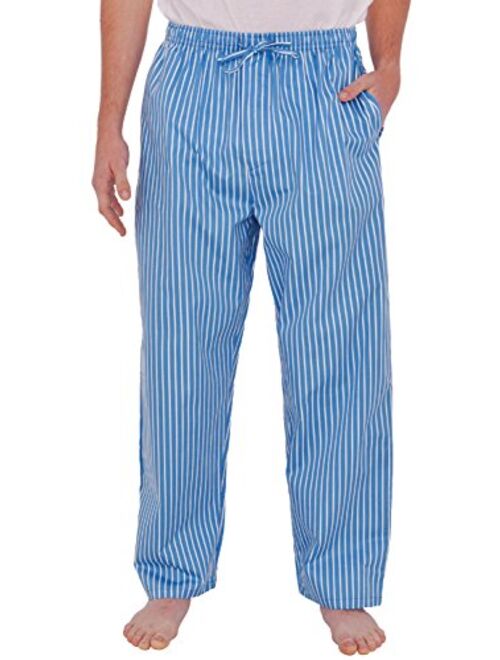 Alexander Del Rossa Mens Woven Cotton Pajama Set, Button-Down Shorts Pjs
