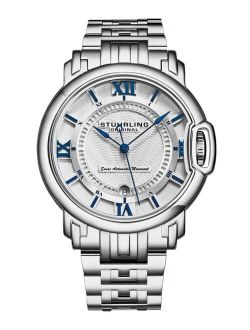 Men's Swiss Silver-Tone Stainless Steel Bracelet Automatic Watch 51mm