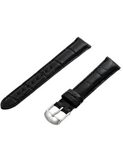 MS16AA010001 16mm Black Leather Alligator Leather Watch Strap