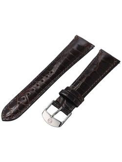 MS20AB010206 20mm Leather Alligator Brown Watch Strap