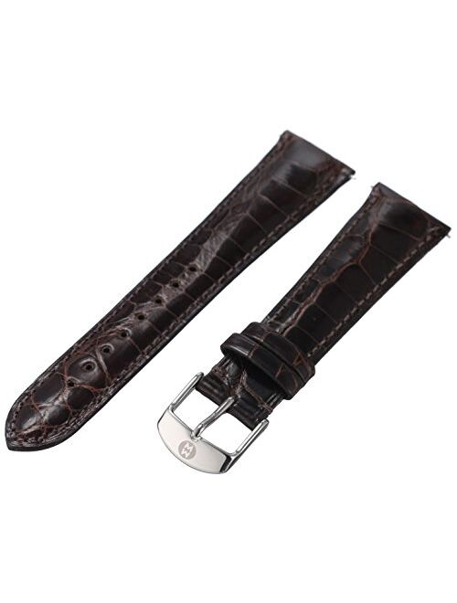 MICHELE MS20AB010206 20mm Leather Alligator Brown Watch Strap