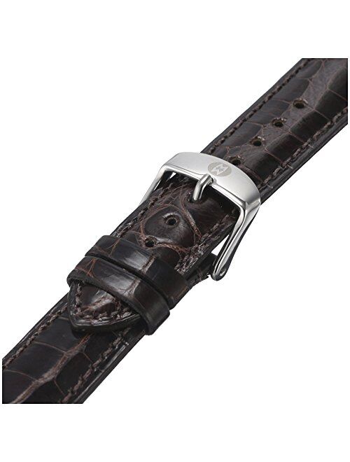 MICHELE MS20AB010206 20mm Leather Alligator Brown Watch Strap