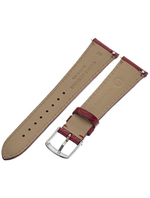 MICHELE MS20AB010611 20mm Leather Alligator Red Watch Strap
