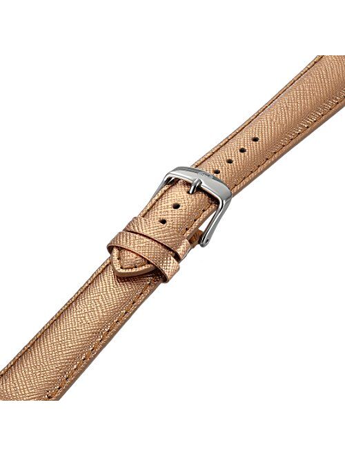 MICHELE MS18AA060791 18mm Leather Calfskin Pink Watch Strap