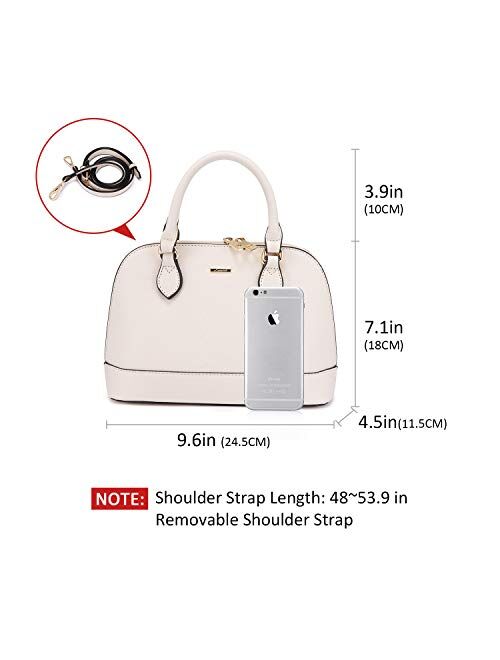 Small Crossbody Bags for Women Classic Double Zip Top Handle Dome Satchel Bag Shoulder Purse 
