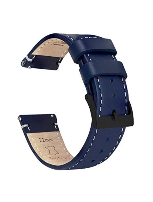 Barton Top Grain Leather Watch Bands Compatible with All Apple Watch Models - Series 5, 4, 3, 2 & 1 - Size 38mm, 40mm, 42mm or 44mm