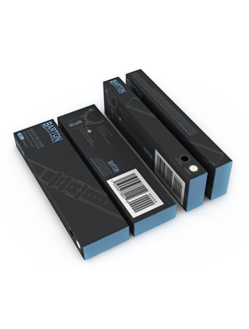 Barton Top Grain Leather Watch Bands Compatible with All Apple Watch Models - Series 5, 4, 3, 2 & 1 - Size 38mm, 40mm, 42mm or 44mm