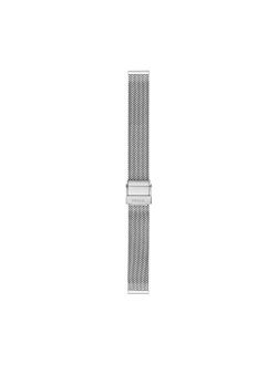 Women's 14mm Mesh Interchangeable Watch Band Strap, Color: Silver (Model: S141184)