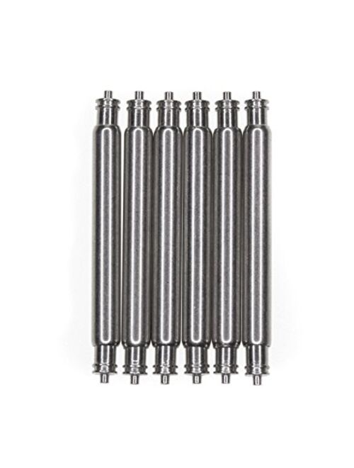 SEIKO OEM Diver's Fat Spring Bars 6 Piece Non-Magnetic Stainless Steel 22mm x 2.5mm x 0.8mm Double Fringe
