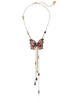 Gold Butterfly Y-Shaped Necklace