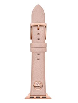 Logo Charm Blush Leather 38/40mm Band for Apple Watch