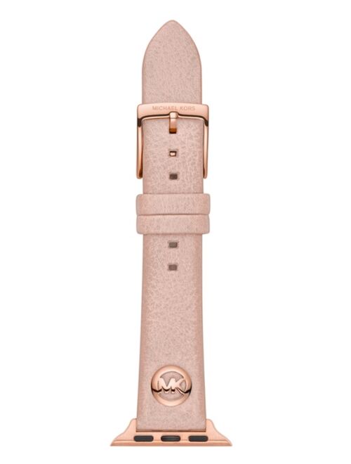 Michael Kors Logo Charm Blush Leather 38/40mm Band for Apple Watch®