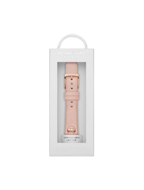 Michael Kors Logo Charm Blush Leather 38/40mm Band for Apple Watch®