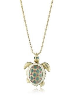 Sea Excursion Long Necklace with Turtle Pendant