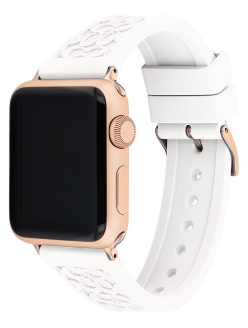 Coach White Rubber 38/40mm Apple Watch® Band