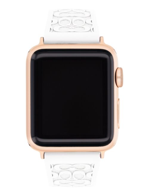 Coach White Rubber 38/40mm Apple Watch® Band