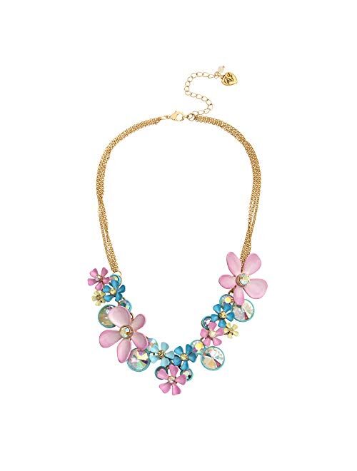 Betsey Johnson Flower Cluster Necklace