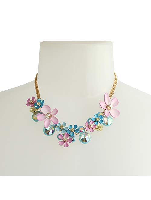 Betsey Johnson Flower Cluster Necklace