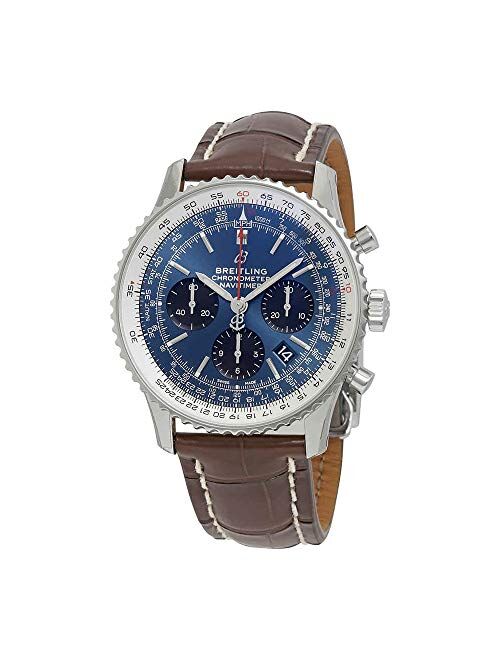 Breitling Navitimer 1 Chronograph Automatic Chronometer Blue Dial Men's Watch AB0121211C1P4