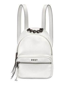 White Faux Leather Backpack