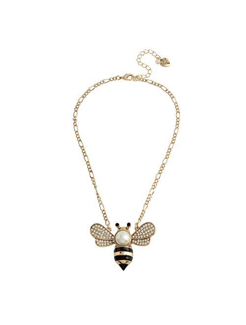 Betsey Johnson Bee Short Pendant Necklace