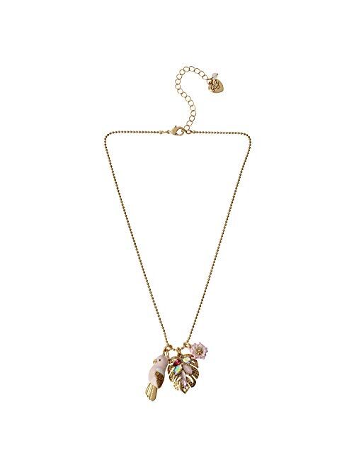 Betsey Johnson Parrot Charm Necklace