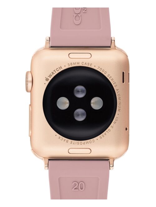 Coach Pink Rubber Apple® Watch Strap 38mm/40mm