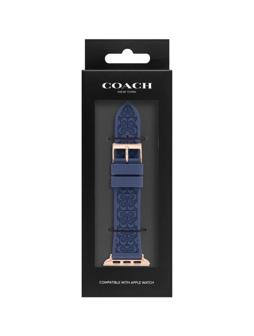 Coach Blue Rubber 38/40mm Apple Watch® Band