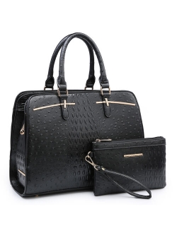 Women Satchel Handbags Shoulder Purses Totes Top Handle Work Bags With Matching Wallet