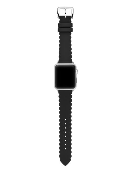 Kate Spade New York Women's Black Silicone Scallop Apple Watch® Strap