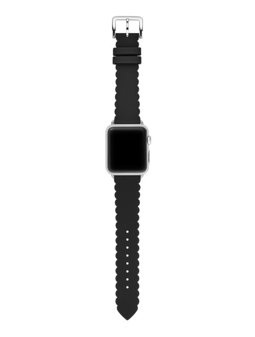 Kate Spade New York Women's Black Silicone Scallop Apple Watch® Strap