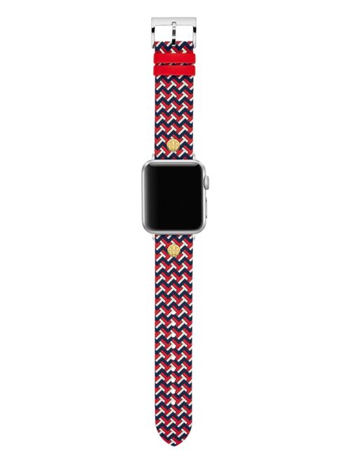 Tory Burch Women's T-Zag Multi-Color Band For Apple Watch® Leather Strap 38mm/40mm