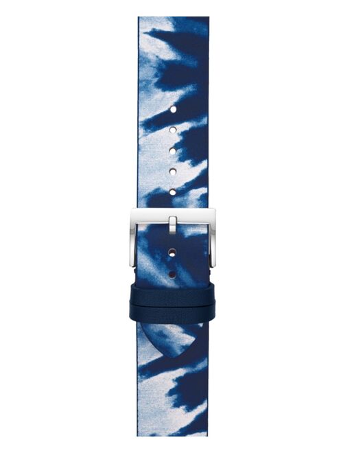 Tory Burch Women's Blue Tie Dye Print Leather Band For Apple Watch® Leather Strap 38mm/40mm
